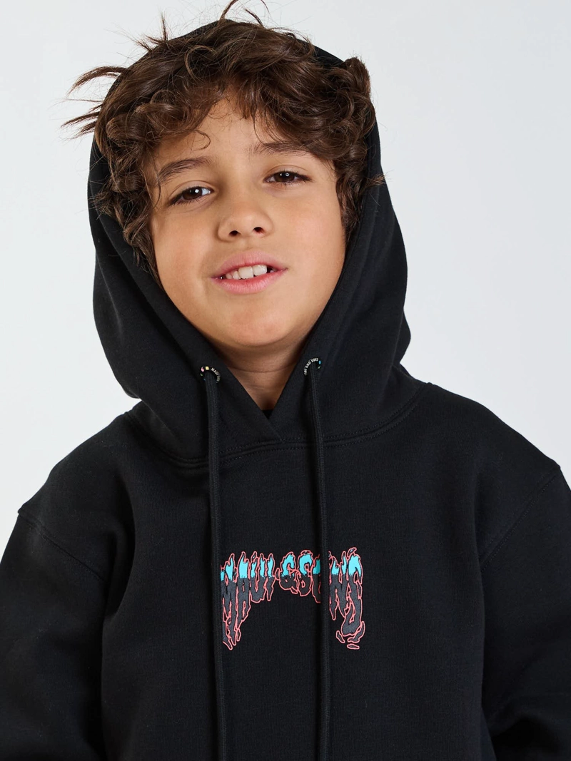 POLERON CANGURO HOKU NEGRO INFANTIL MAUI AND SONS - 5