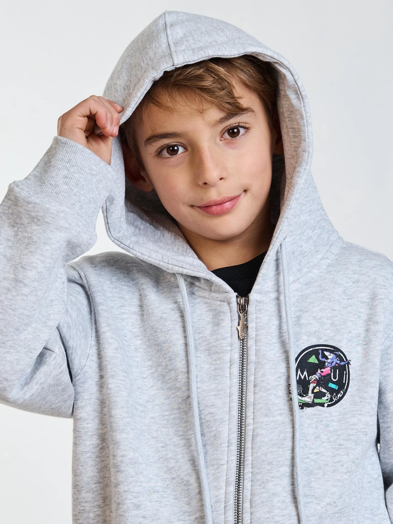 POLERON FZ BREEZE GRIS INFANTIL MAUI AND SONS - 5