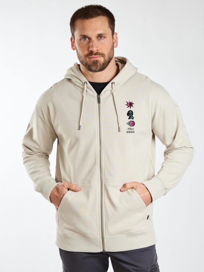POLERON FZ PALM BEIGE HOMBRE MAUI AND SONS - 1