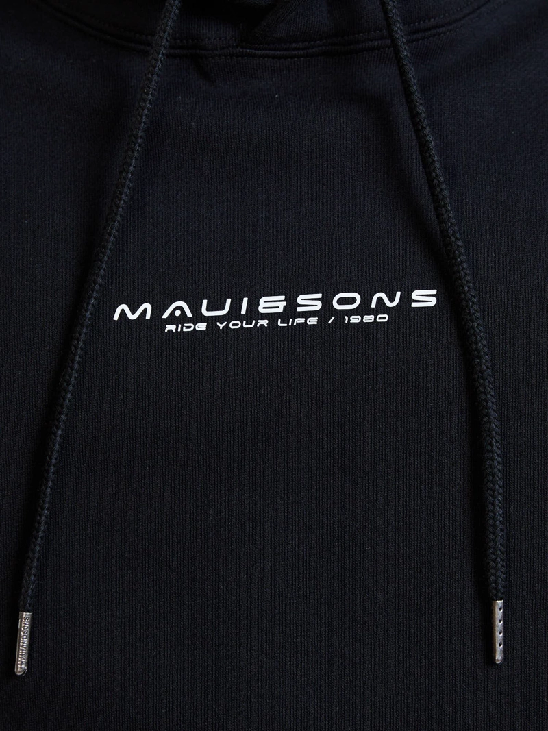 POLERON CANGURO SCRIPT NEGRO HOMBRE MAUI AND SONS - 5