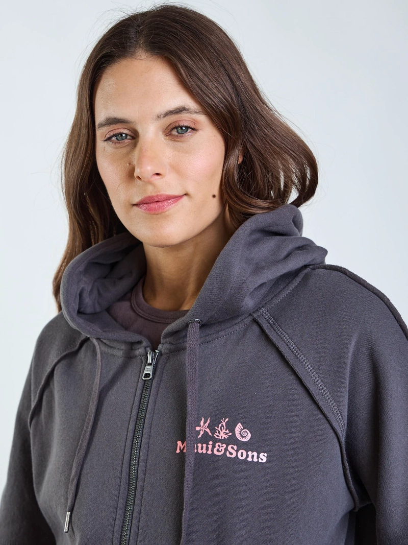 POLERON FZ KEANU GRIS MUJER MAUI AND SONS - 5