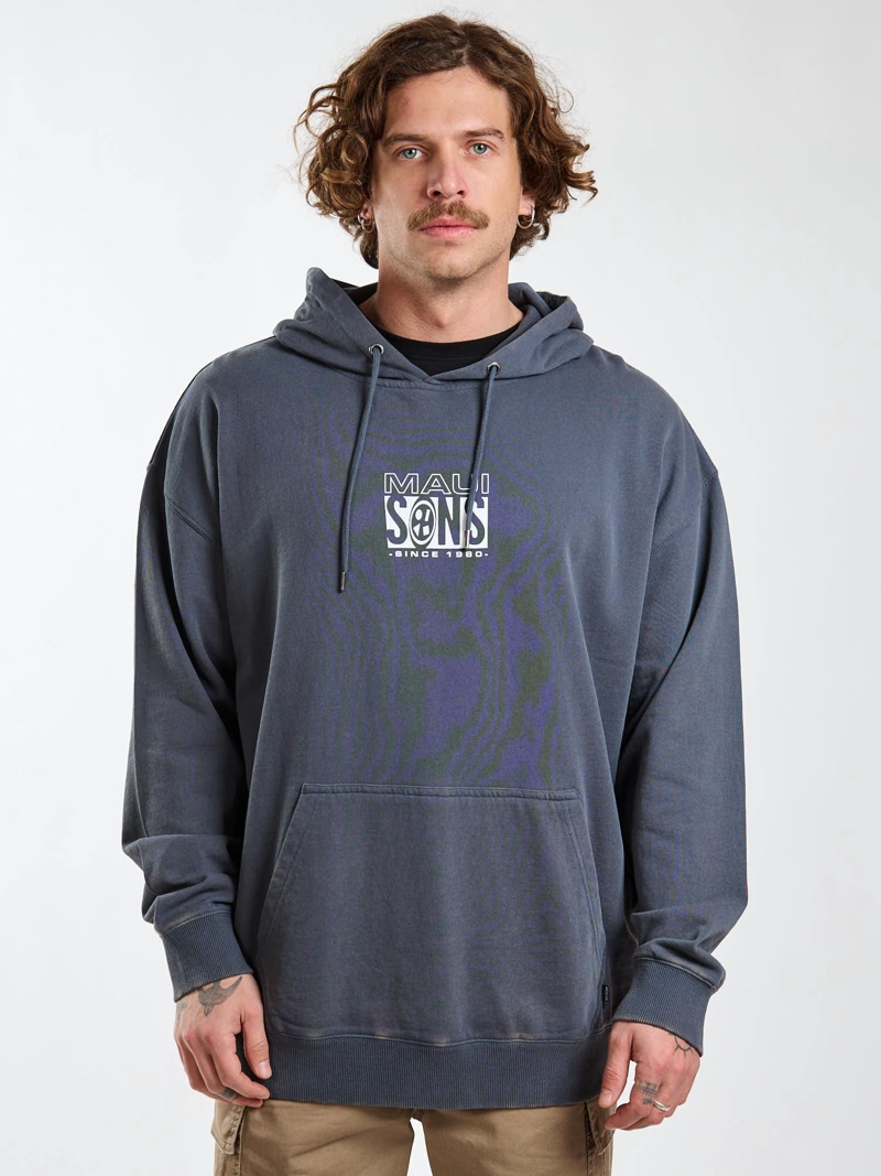 POLERON CANGURO WAVE GRIS HOMBRE MAUI AND SONS - 1