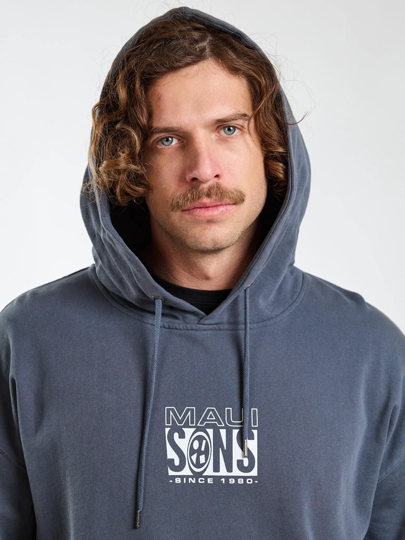POLERON CANGURO WAVE GRIS HOMBRE MAUI AND SONS - 4