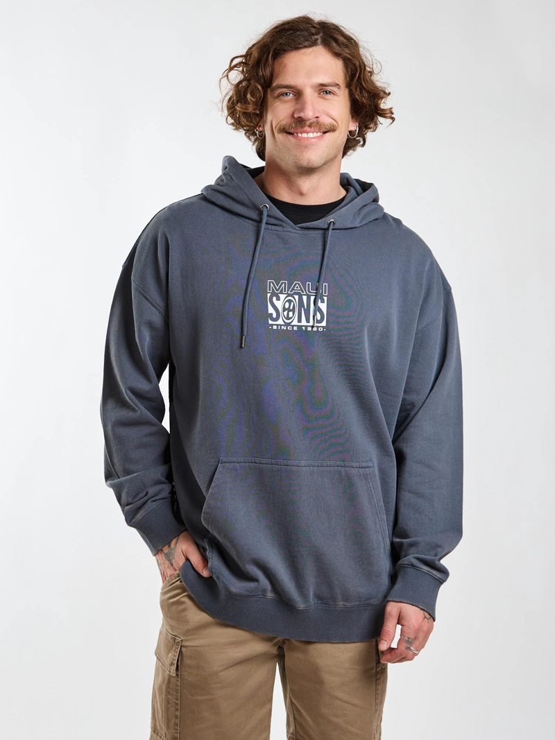 POLERON CANGURO WAVE GRIS HOMBRE MAUI AND SONS - 6
