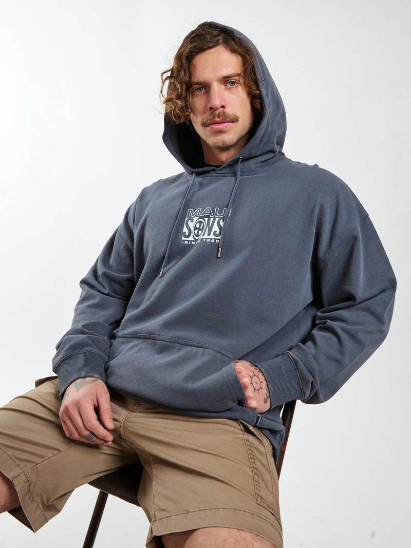 POLERON CANGURO WAVE GRIS HOMBRE MAUI AND SONS - 7