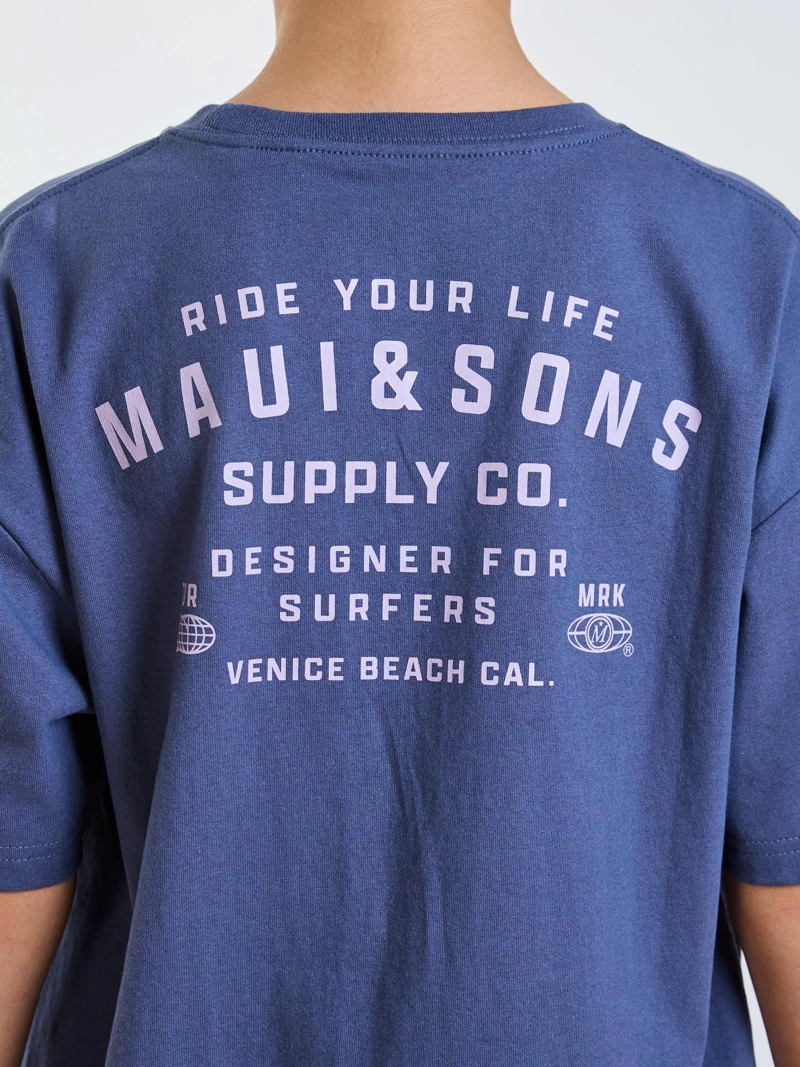 POLERA MC BLUE CELESTE INFANTIL MAUI AND SONS - 4