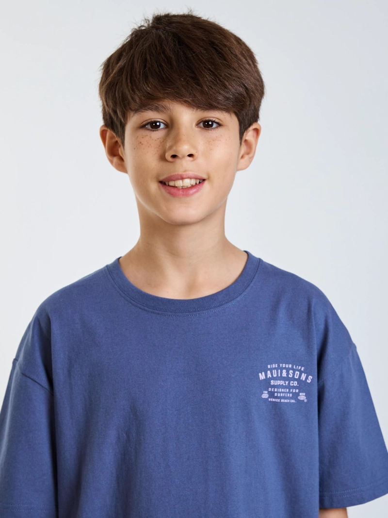 POLERA MC BLUE CELESTE INFANTIL MAUI AND SONS - 5