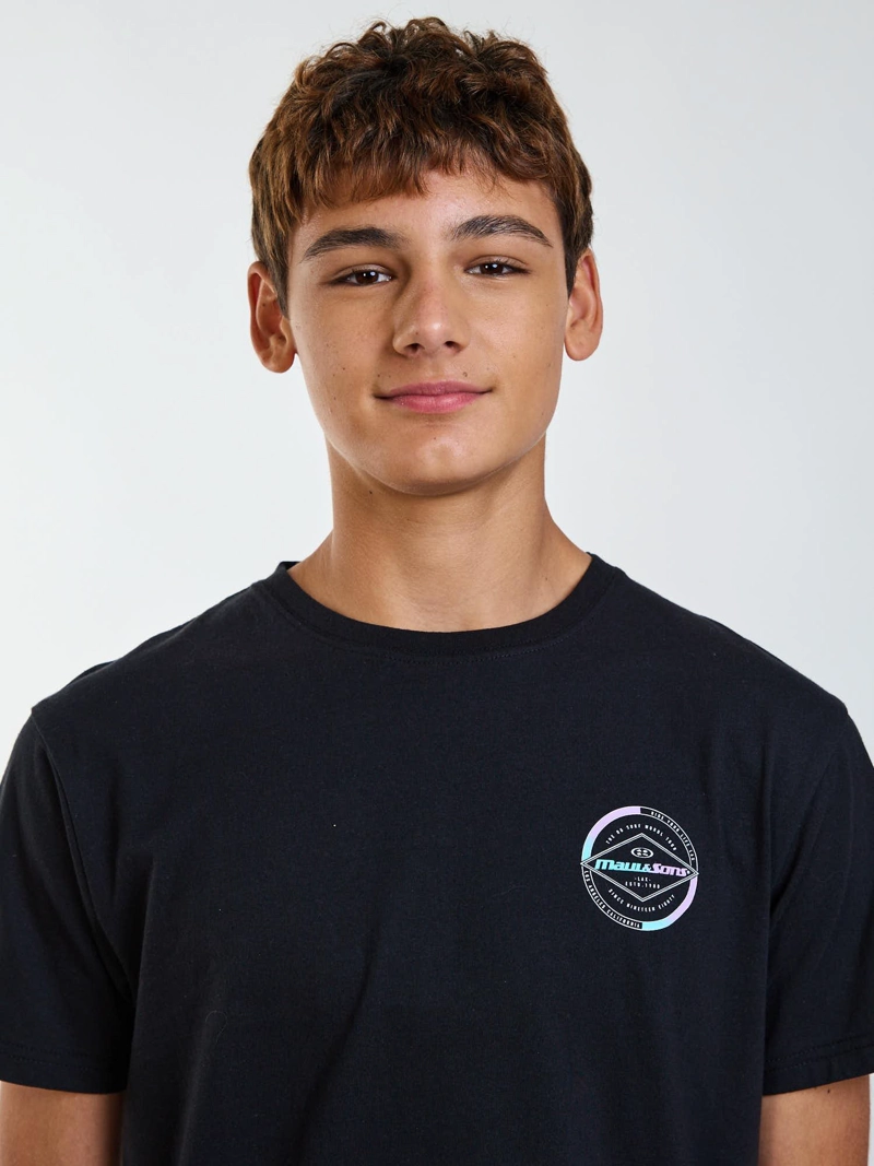 POLERA MC BADGE NEGRO INFANTIL MAUI AND SONS - 5