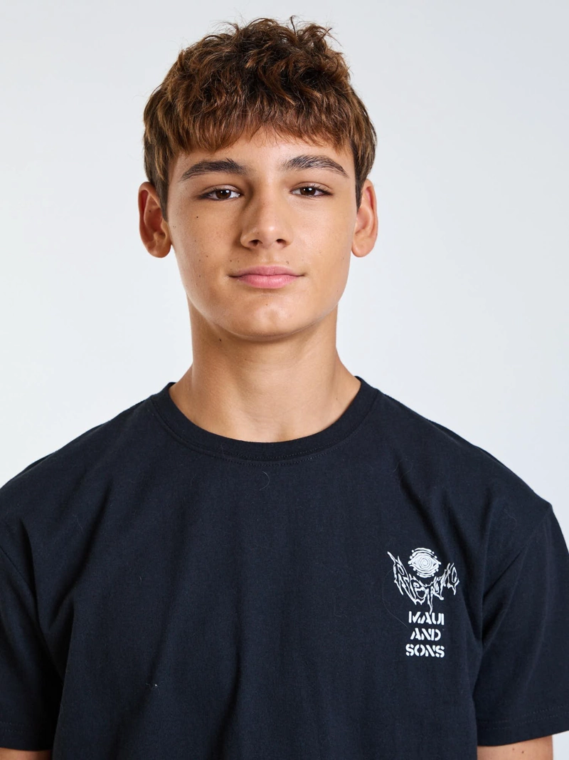 POLERA MC AQUAS NEGRO INFANTIL MAUI AND SONS - 5