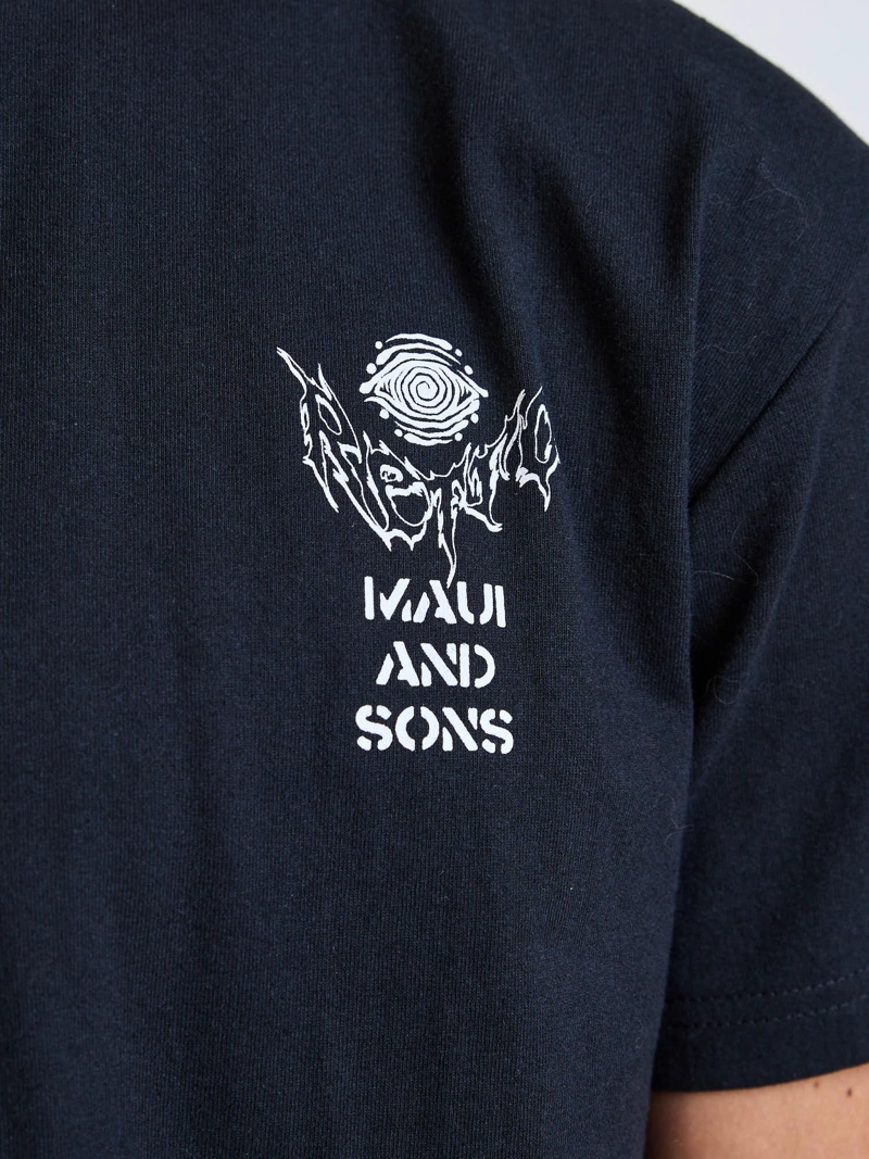 POLERA MC AQUAS NEGRO INFANTIL MAUI AND SONS - 6