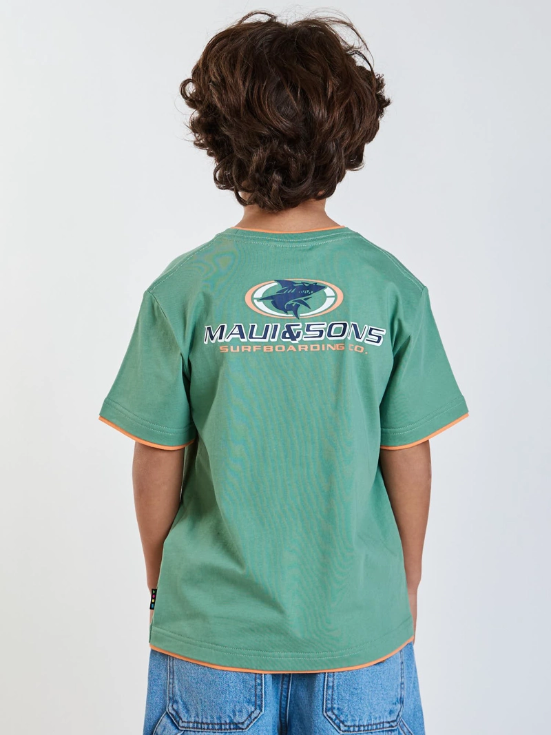 POLERA MC NALU VERDE INFANTIL MAUI AND SONS - 2
