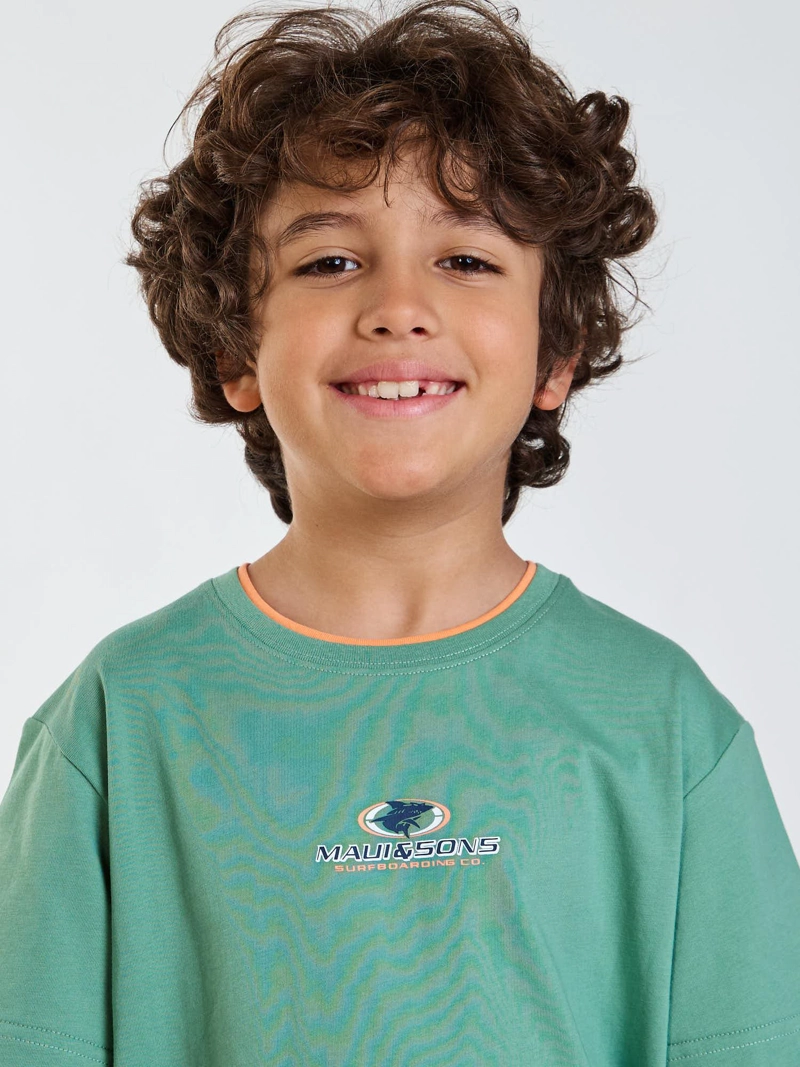 POLERA MC NALU VERDE INFANTIL MAUI AND SONS - 5