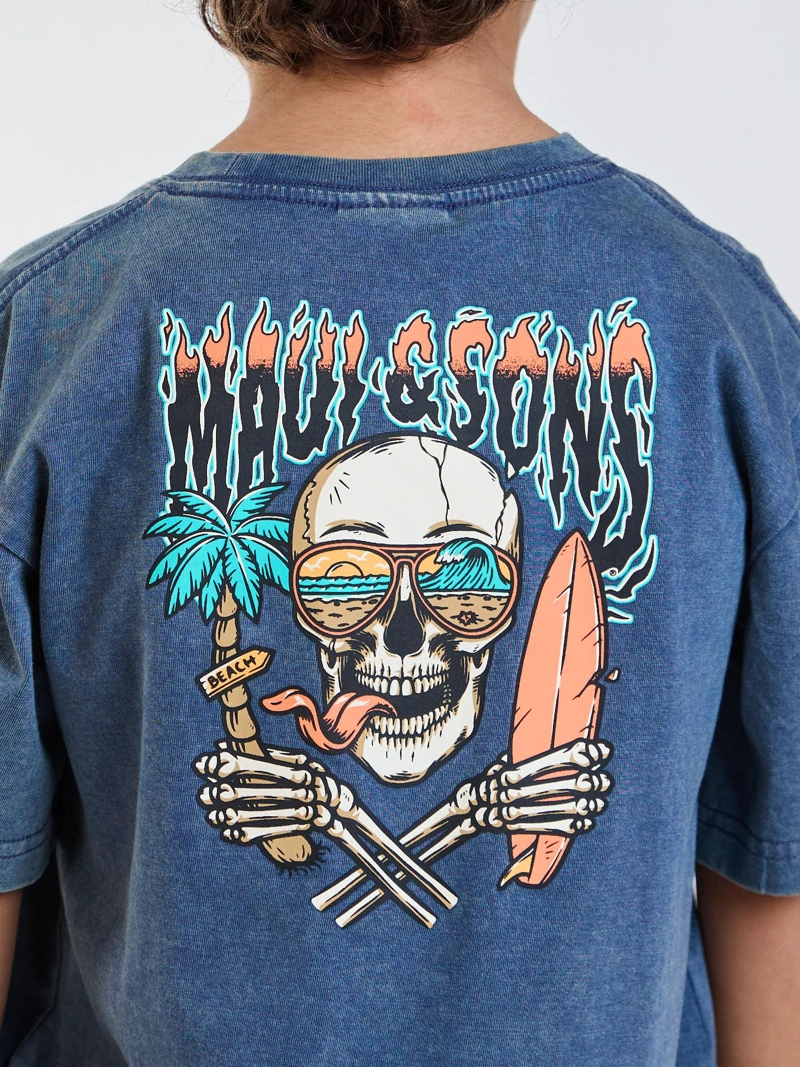 POLERA MC FLOW AZUL INFANTIL MAUI AND SONS - 4