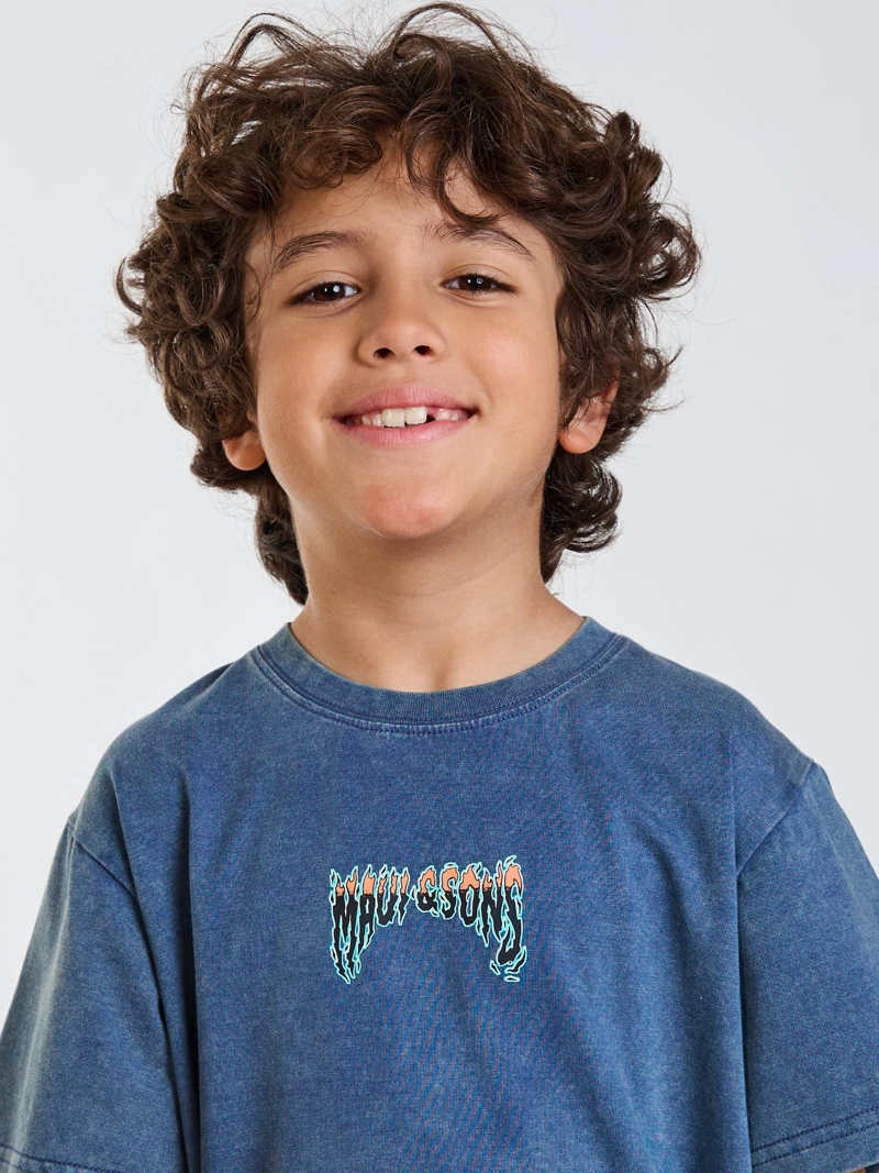 POLERA MC FLOW AZUL INFANTIL MAUI AND SONS - 5