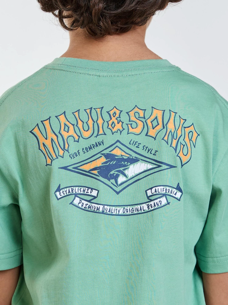 POLERA MC VENICE VERDE INFANTIL MAUI AND SONS - 4