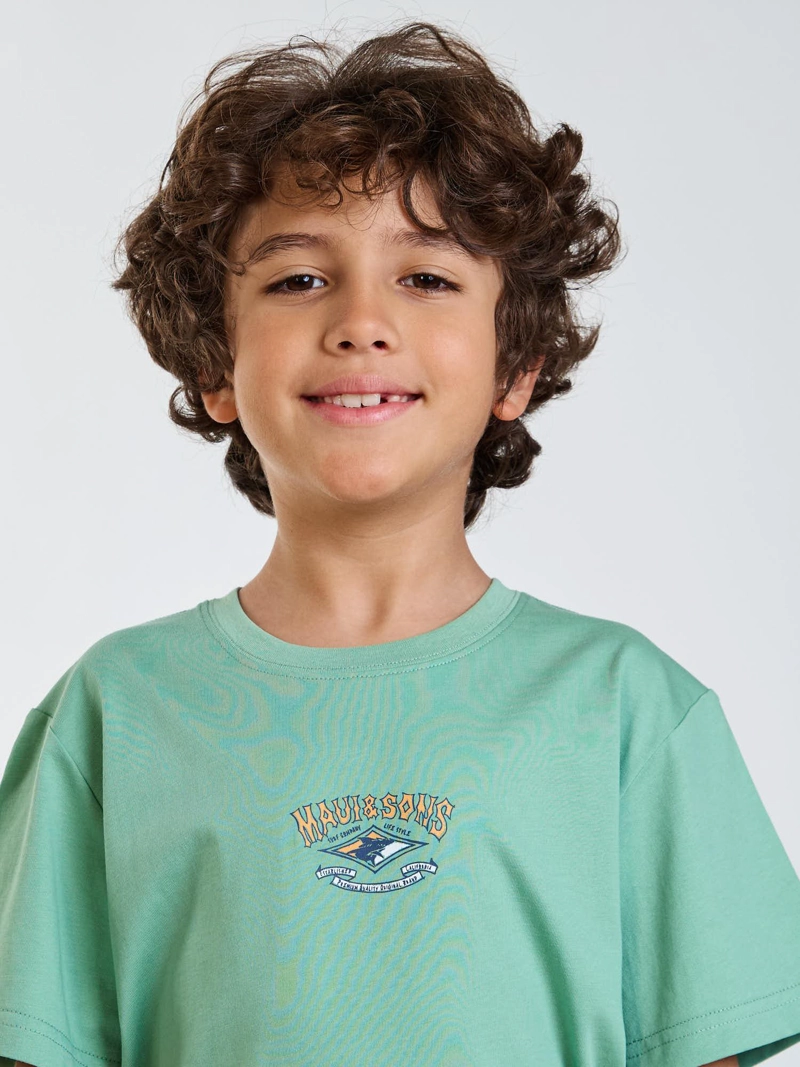POLERA MC VENICE VERDE INFANTIL MAUI AND SONS - 5