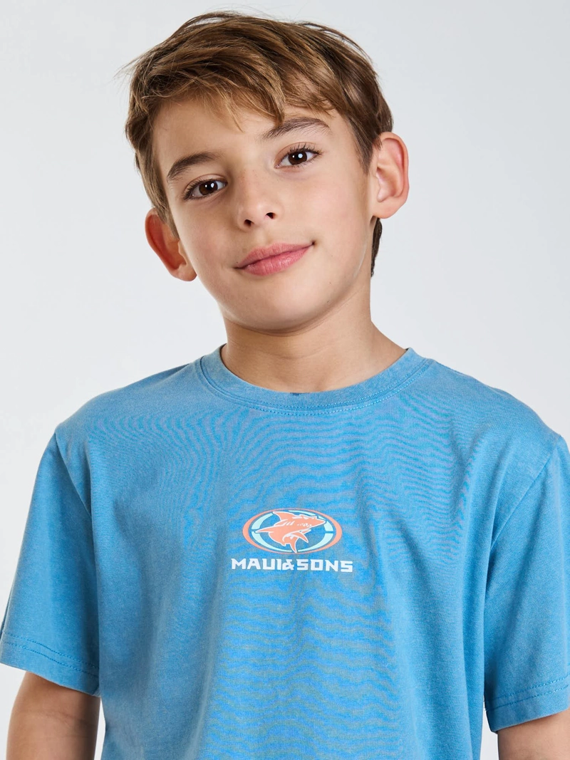 POLERA MC SURFSIDE AZUL INFANTIL MAUI AND SONS - 5