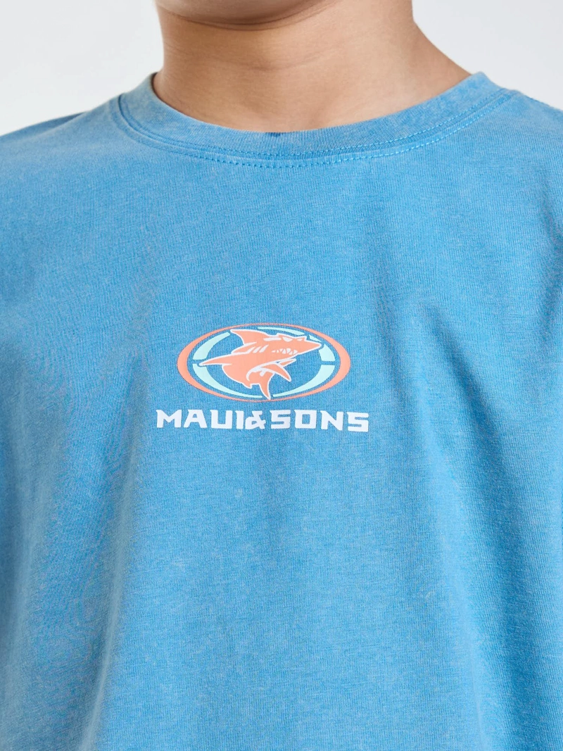 POLERA MC SURFSIDE AZUL INFANTIL MAUI AND SONS - 6