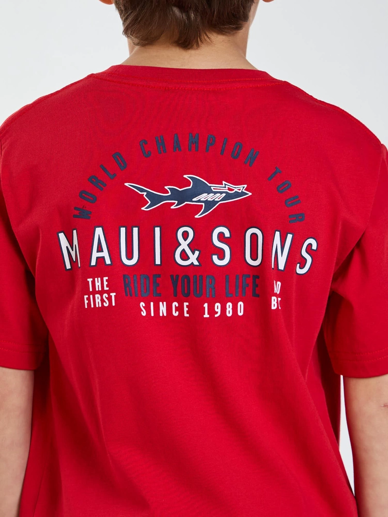 POLERA MC WILD ROJO INFANTIL MAUI AND SONS - 4