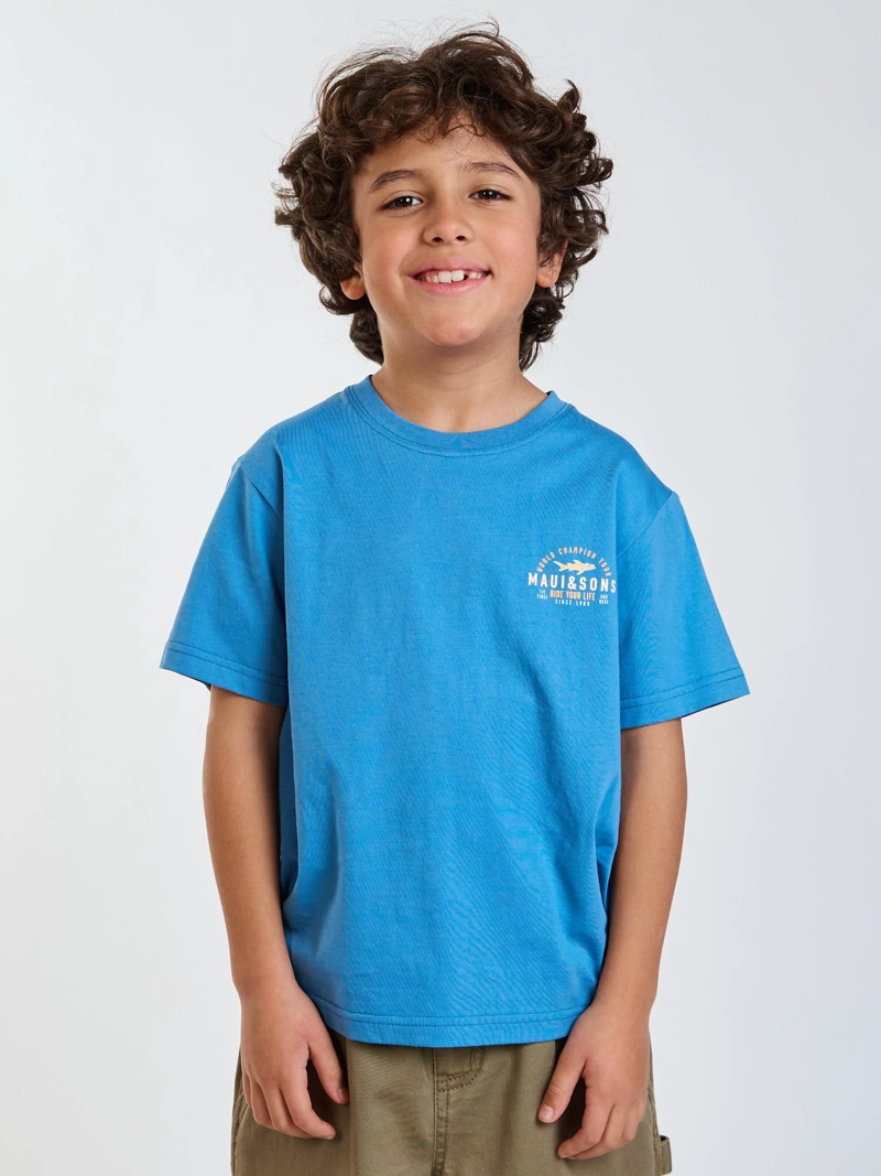 POLERA MC WILD AZUL INFANTIL MAUI AND SONS - 1