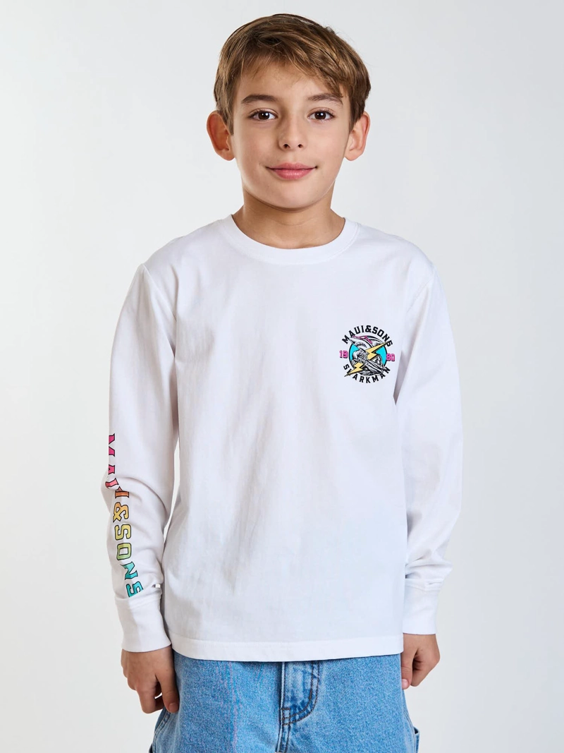 POLERA ML RAMP BLANCO INFANTIL MAUI AND SONS - 1