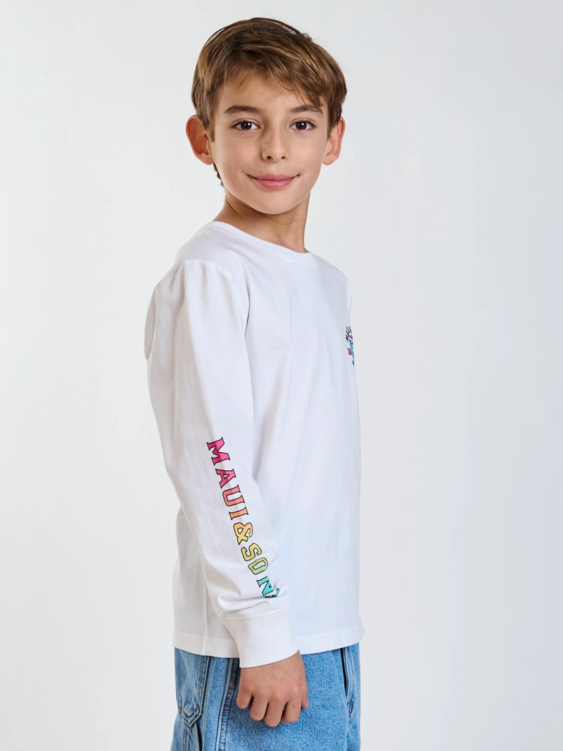 POLERA ML RAMP BLANCO INFANTIL MAUI AND SONS - 3