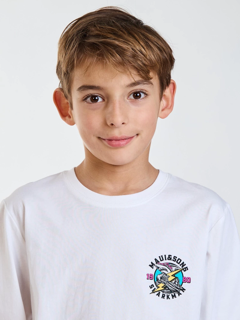 POLERA ML RAMP BLANCO INFANTIL MAUI AND SONS - 5
