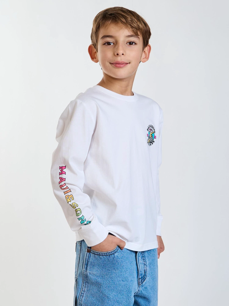 POLERA ML RAMP BLANCO INFANTIL MAUI AND SONS - 7