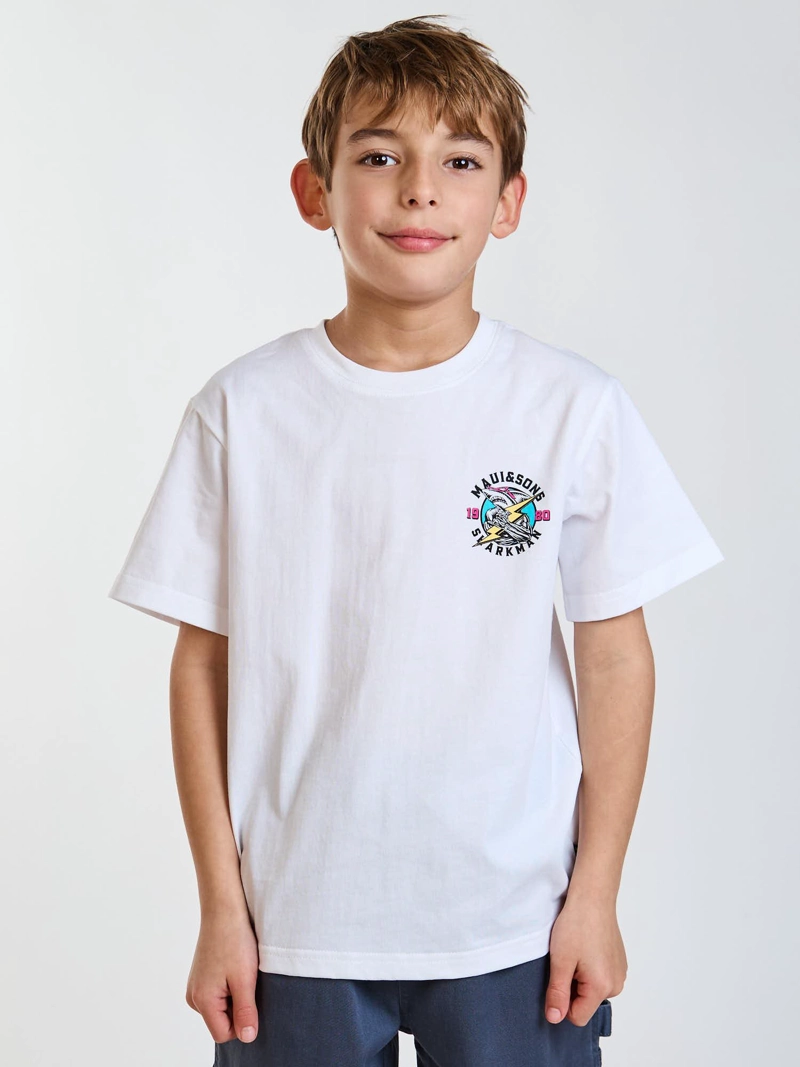 POLERA MC KEANU BLANCO INFANTIL MAUI AND SONS - 1