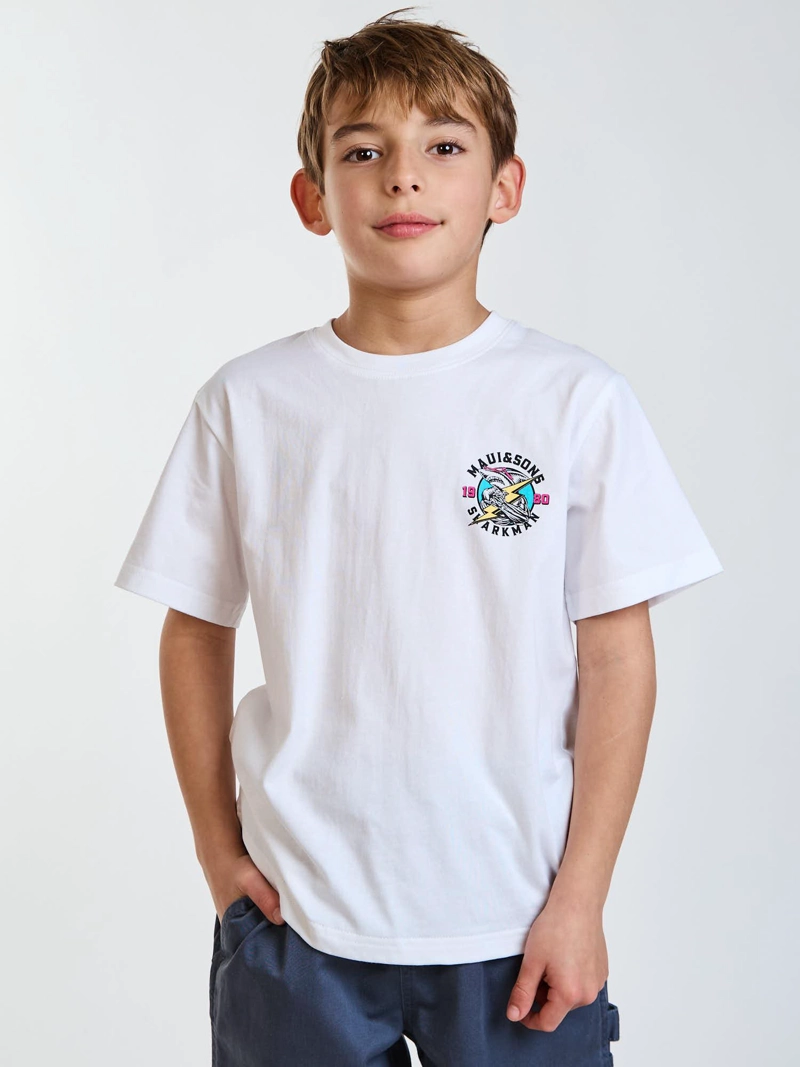 POLERA MC KEANU BLANCO INFANTIL MAUI AND SONS - 7