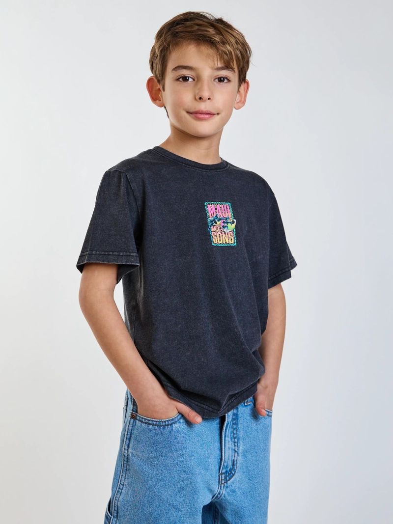 POLERA MC FRENZY NEGRO INFANTIL MAUI AND SONS - 6