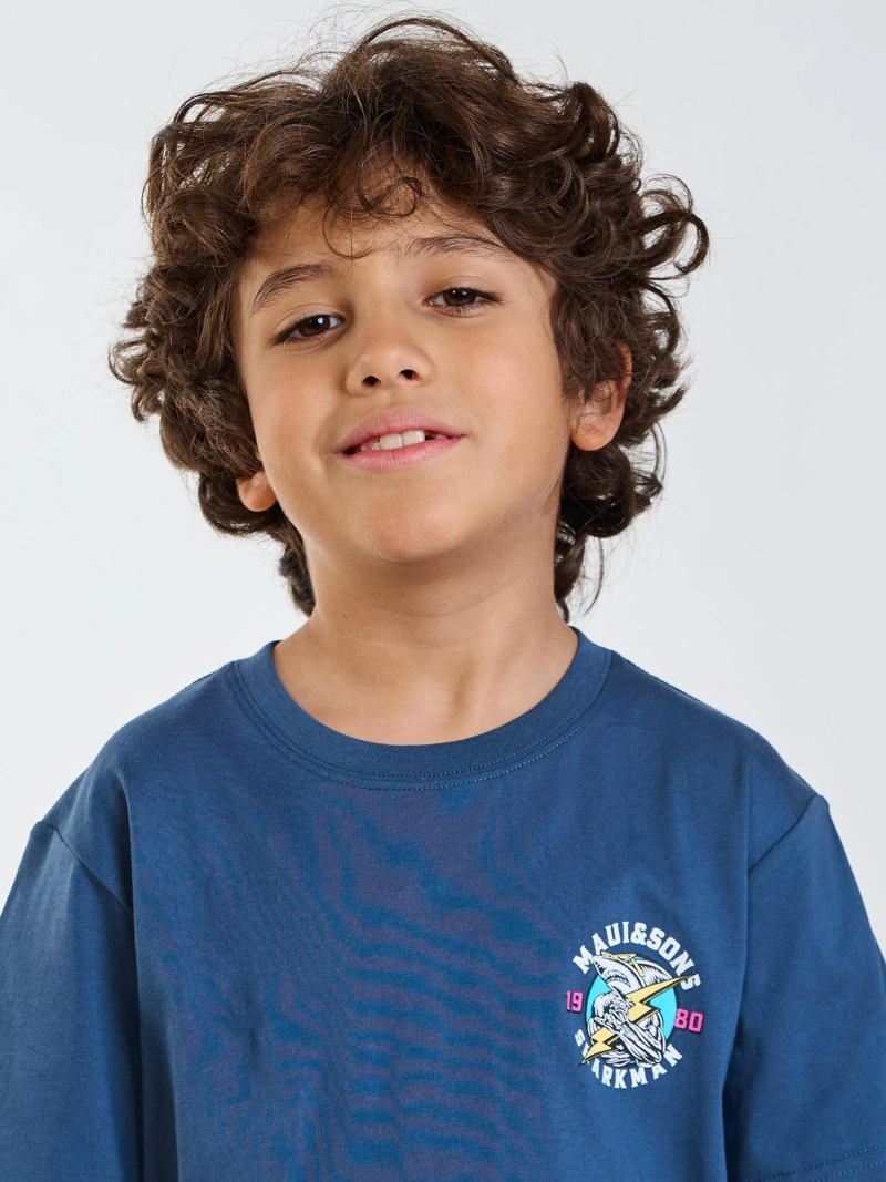 POLERA MC KEANU AZUL INFANTIL MAUI AND SONS - 5