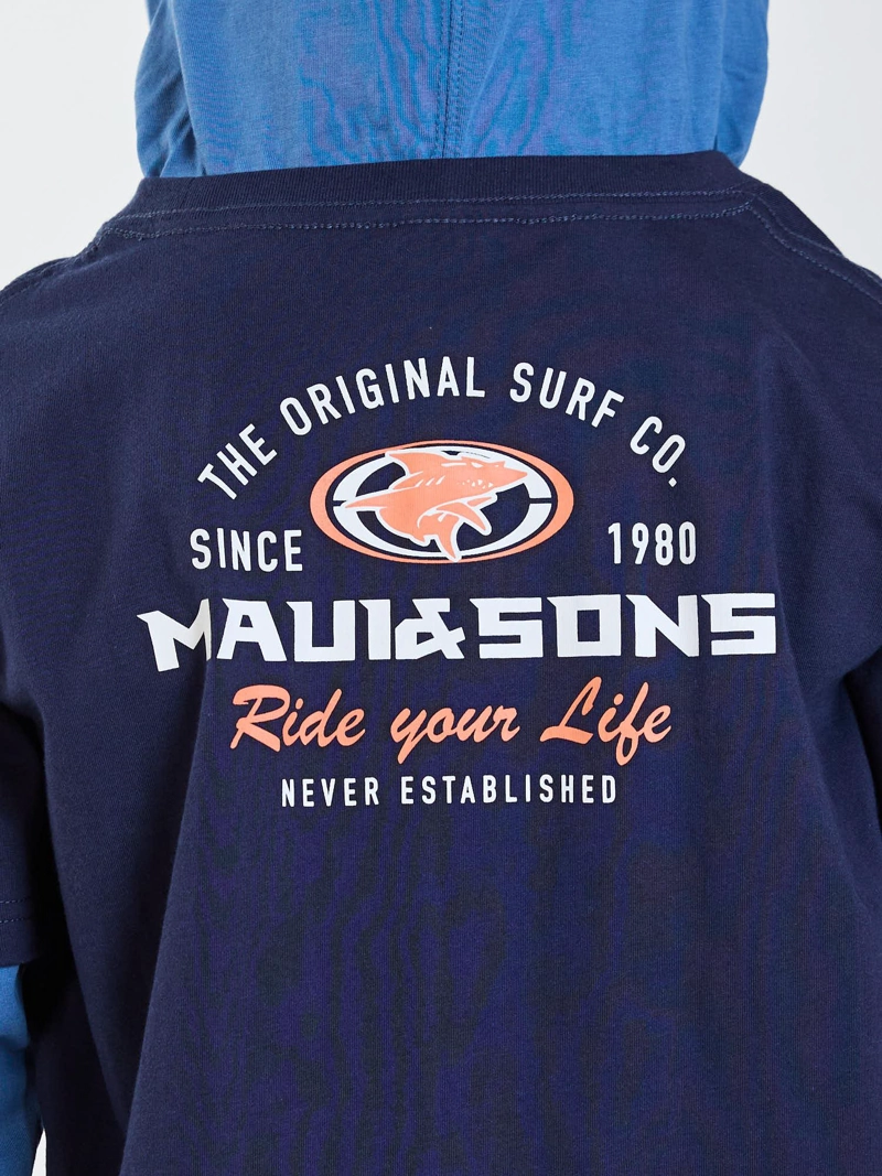 POLERA ML SURF LEGACY AZUL INFANTIL MAUI AND SONS - 4