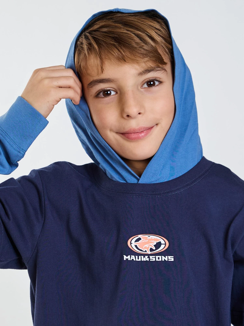 POLERA ML SURF LEGACY AZUL INFANTIL MAUI AND SONS - 5