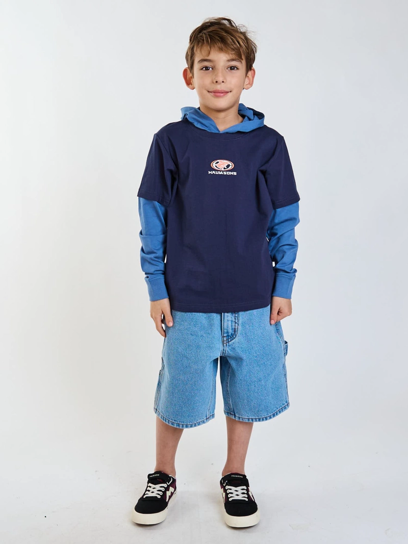 POLERA ML SURF LEGACY AZUL INFANTIL MAUI AND SONS - 7