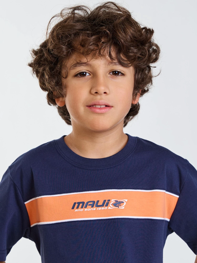 POLERA MC SURF AZUL INFANTIL MAUI AND SONS - 4