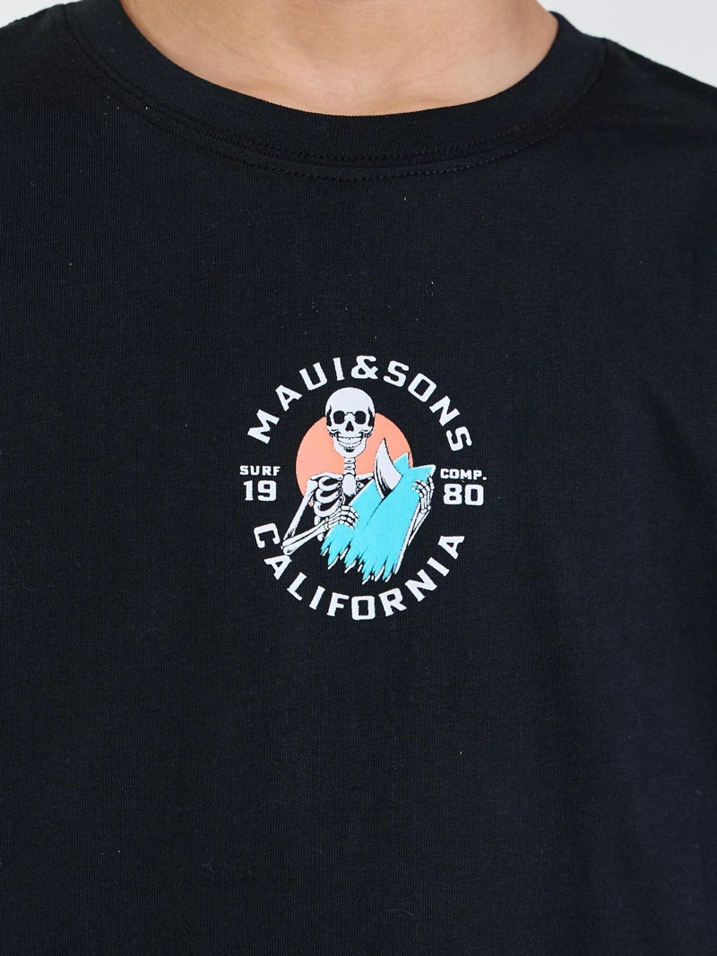 POLERA MC MALI NEGRO INFANTIL MAUI AND SONS - 6