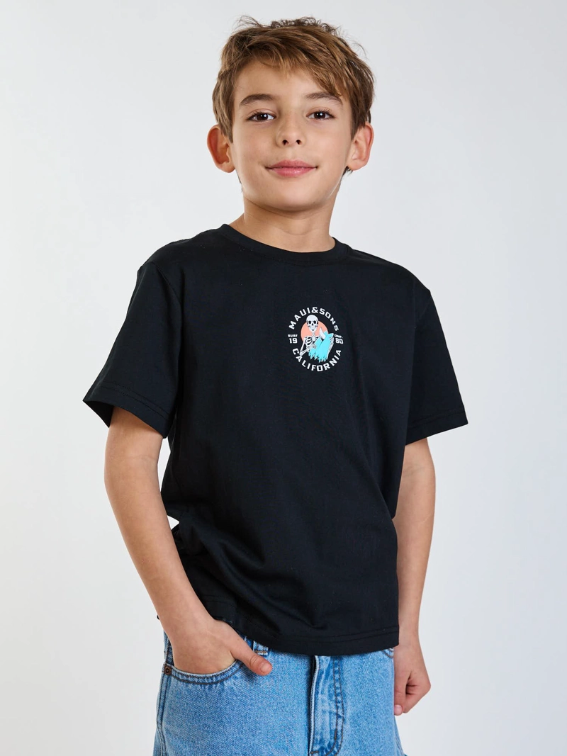 POLERA MC MALI NEGRO INFANTIL MAUI AND SONS - 7