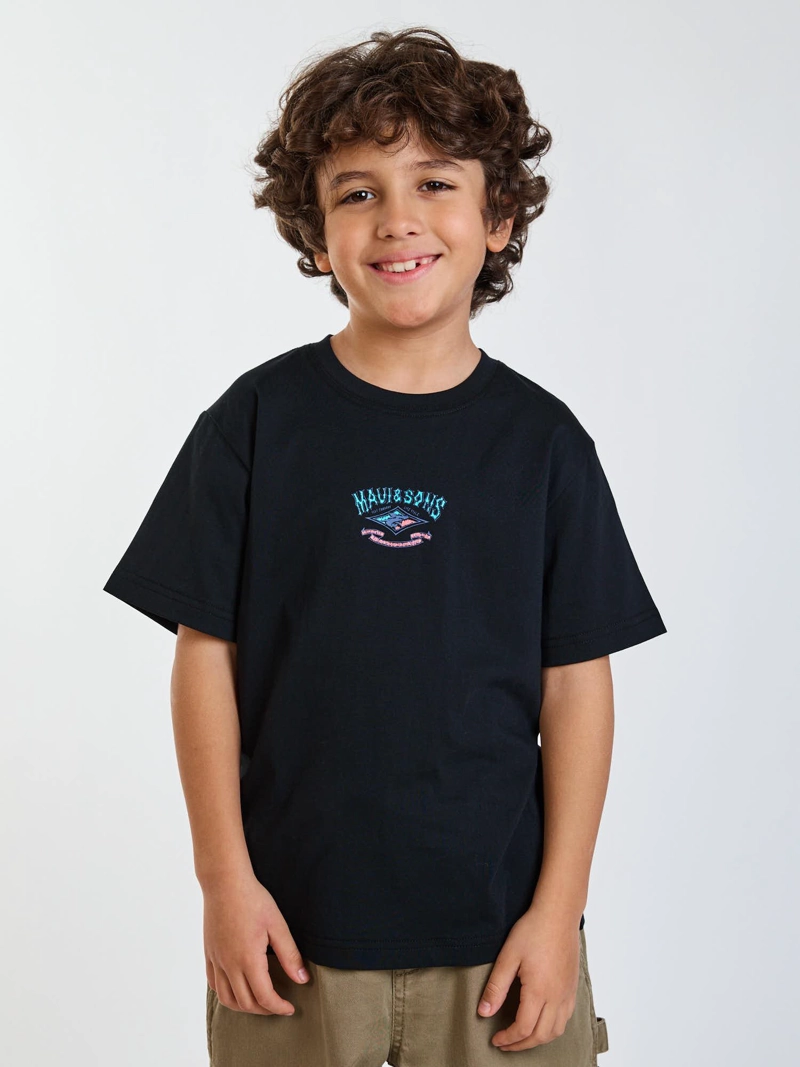 POLERA MC VENICE NEGRO INFANTIL MAUI AND SONS - 1