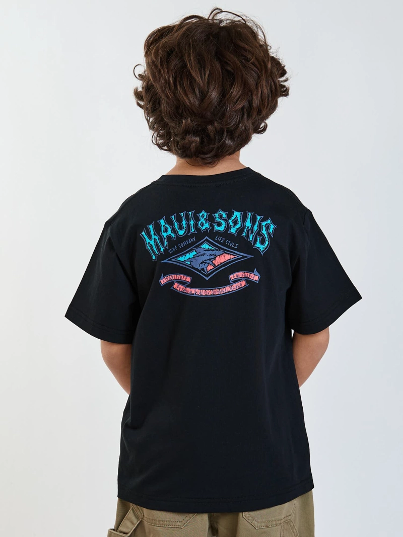 POLERA MC VENICE NEGRO INFANTIL MAUI AND SONS - 2