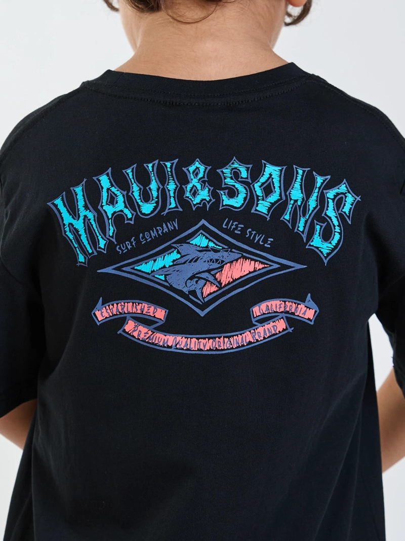 POLERA MC VENICE NEGRO INFANTIL MAUI AND SONS - 4