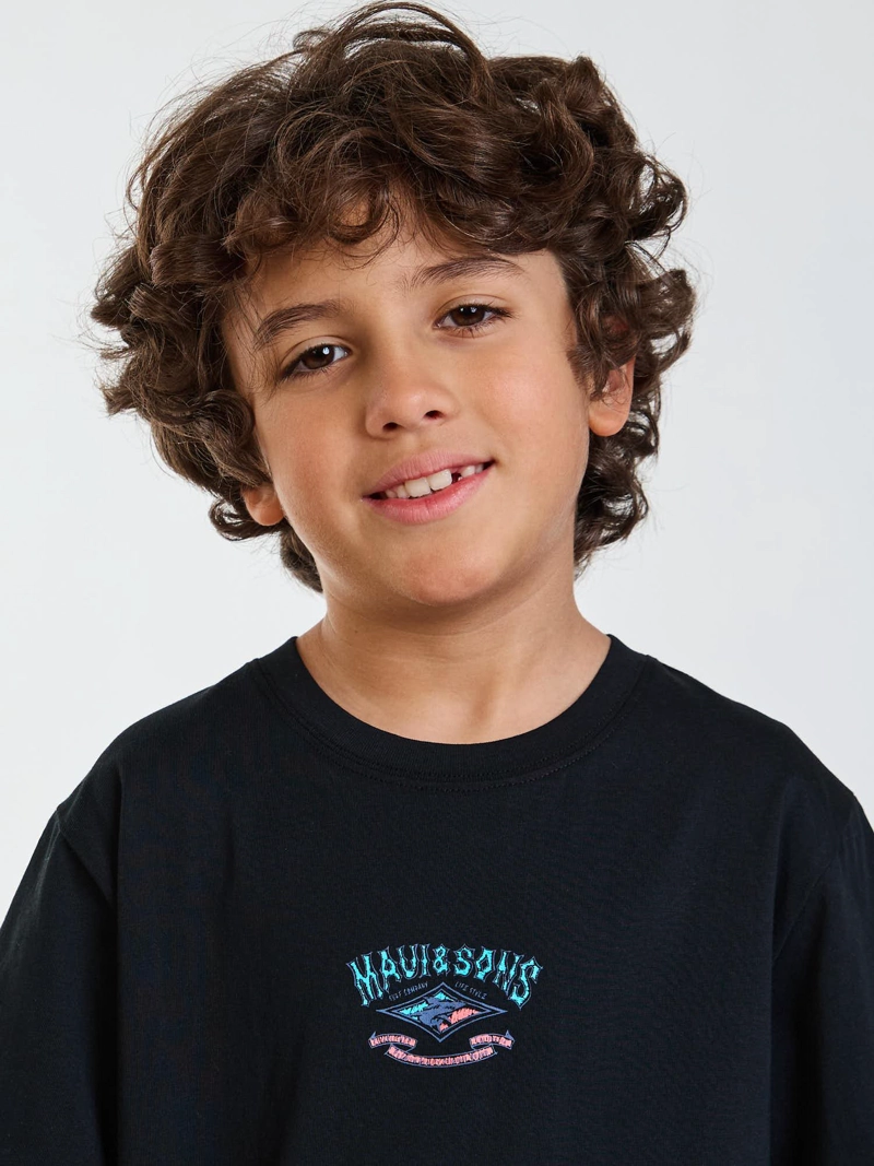 POLERA MC VENICE NEGRO INFANTIL MAUI AND SONS - 5