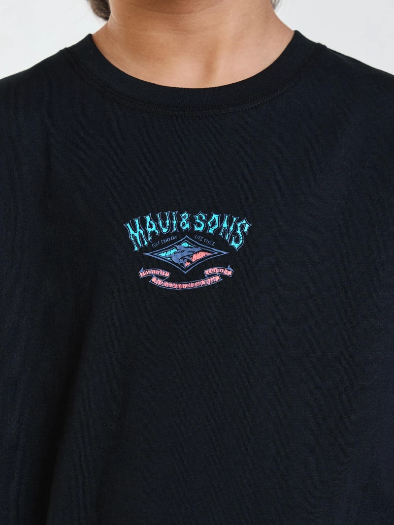 POLERA MC VENICE NEGRO INFANTIL MAUI AND SONS - 6