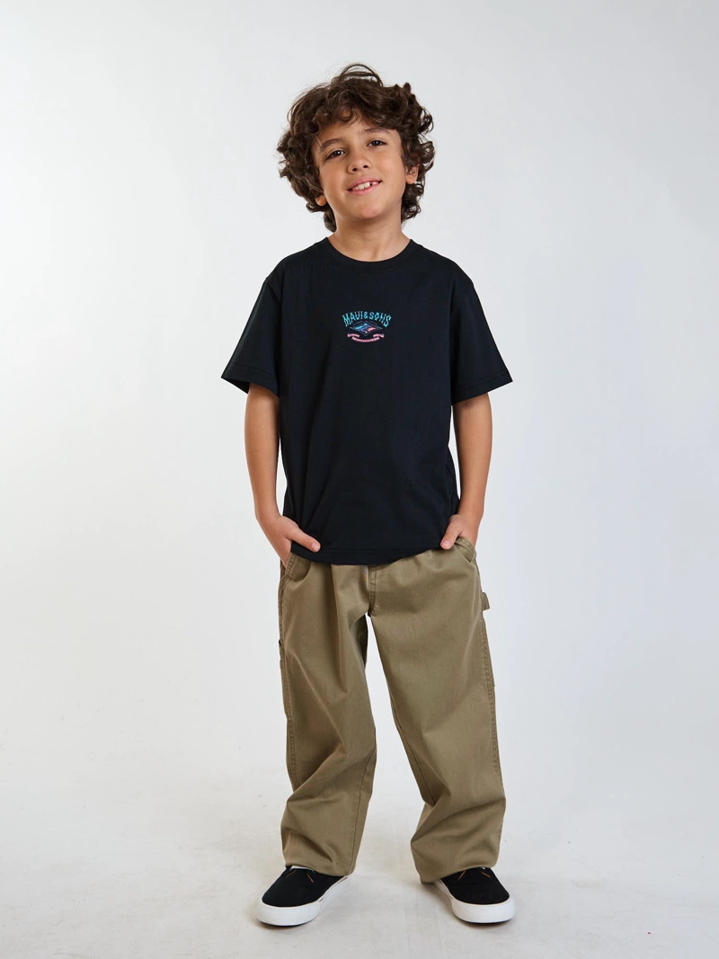 POLERA MC VENICE NEGRO INFANTIL MAUI AND SONS - 7