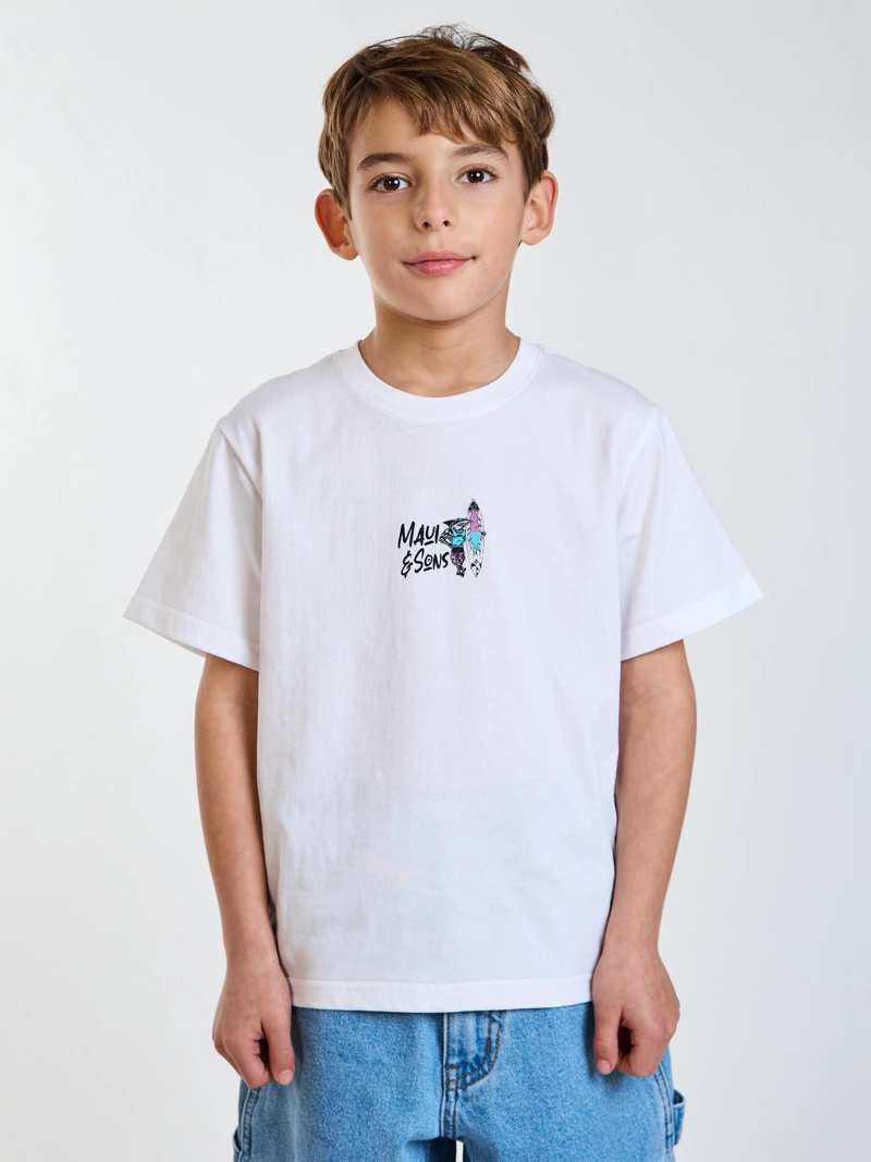 POLERA MC MALIBU BLANCO INFANTIL MAUI AND SONS - 1