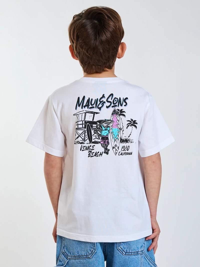 POLERA MC MALIBU BLANCO INFANTIL MAUI AND SONS - 2