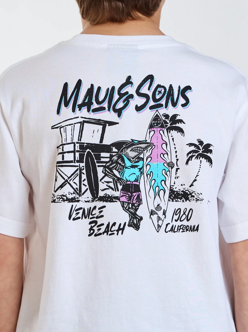 POLERA MC MALIBU BLANCO INFANTIL MAUI AND SONS - 4