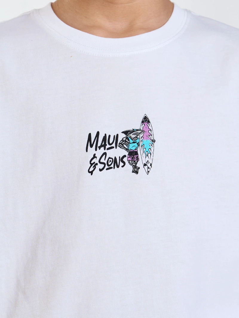POLERA MC MALIBU BLANCO INFANTIL MAUI AND SONS - 6