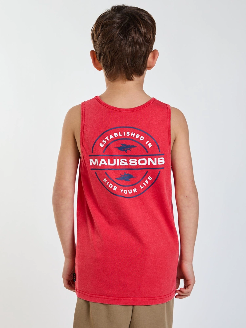 POLERA SM TIKI ROJO INFANTIL MAUI AND SONS - 2