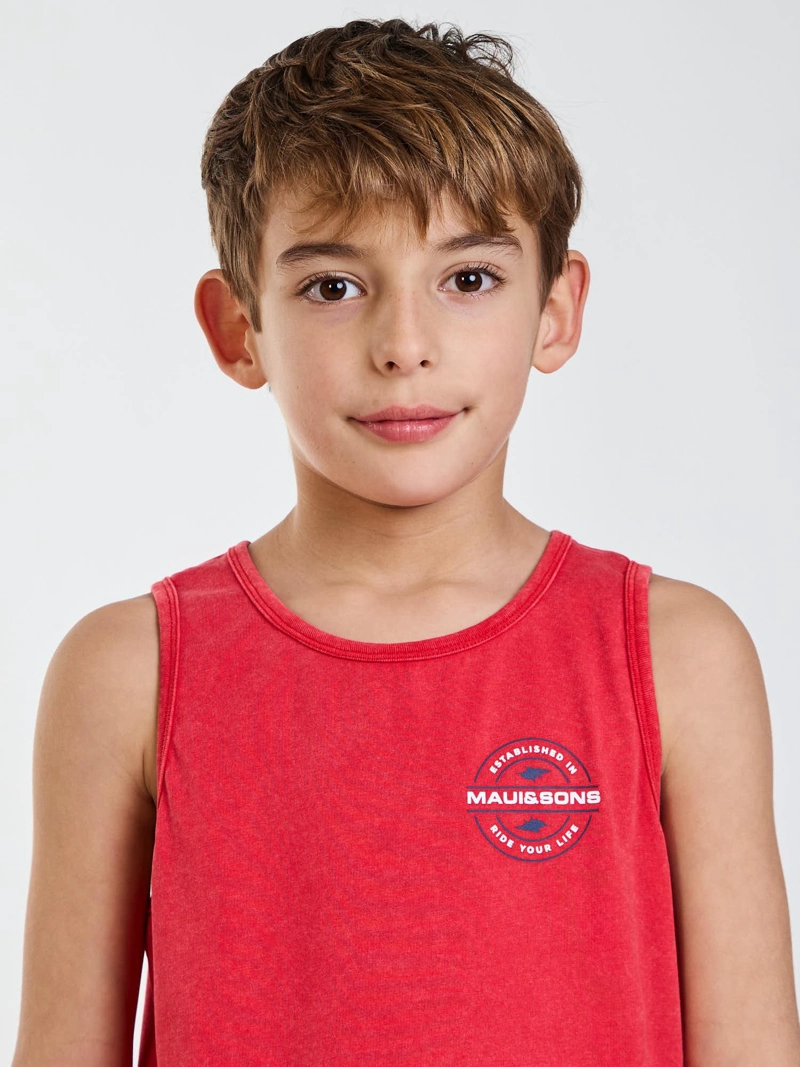POLERA SM TIKI ROJO INFANTIL MAUI AND SONS - 5
